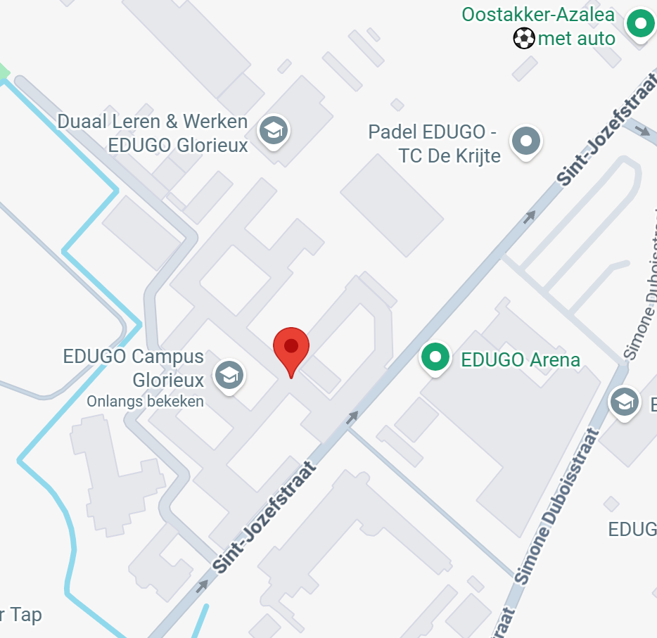 Kaart van adres locatie Edugo - Campus Glorieux